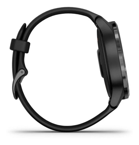 Smartwatch Garmin Venu Venu 1.2" caja 43.2mm de polímero reforzado con fibra black, malla black de silicona y bisel slate de acero inoxidable