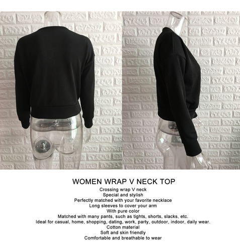 Blusa Casual Cuello V Suave Y Comoda Mujer