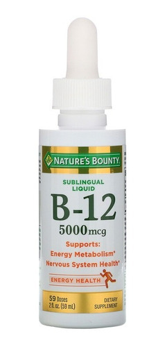 Vitamina B12 Liquida Sublingual 5000mcg Made In Usa