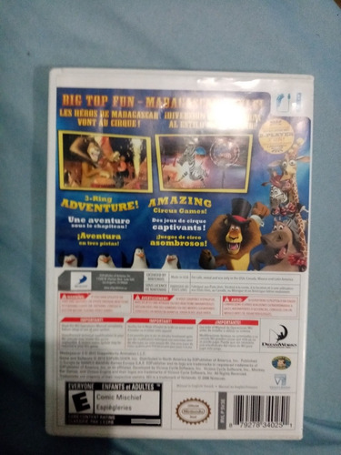 Madagascar 3 The Video Game El Videojuego Nintendo Wii (Usado)