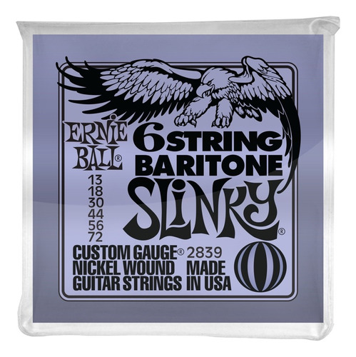 Cuerdas Para Guitarra Eléctrica Baritone Ernie Ball 13-72