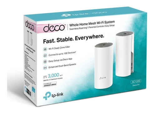 Imagen 4 de 5 de Router, Extensor. Ap Wi-fi Mesh Tp-link Deco E4 2 Unidades