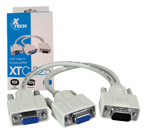 Cable Vga A 2 Vga Splitter 2 Monitores De Un Puerto Vga