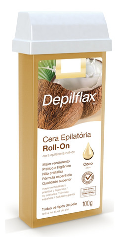 Kit 12 Ceras Roll-on Depilatória Coco Maciez Refil Depilflax