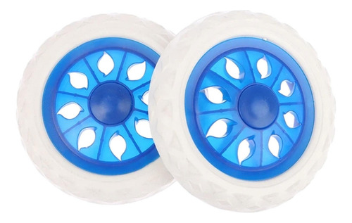 Ruedas Para Carrito De Compras Plegables De 2 Piezas, Azul