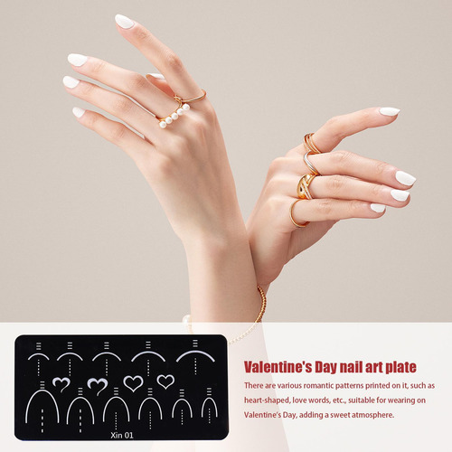Sellos De Uñas Para El Día De San Valentín Placas De Estampa
