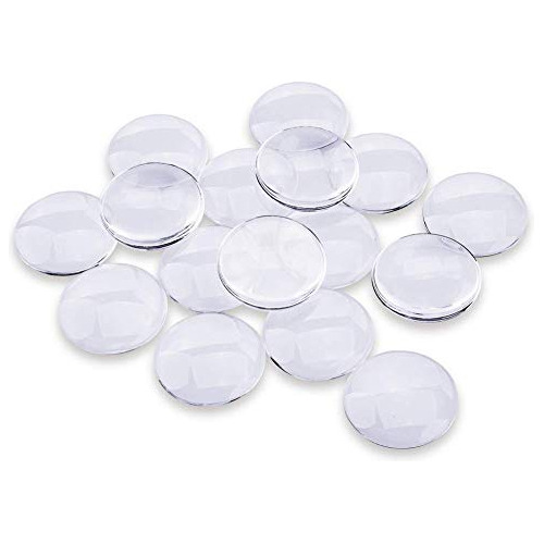 20pcs Transparent Glass Cabochons, Clear Glass Dome Til...