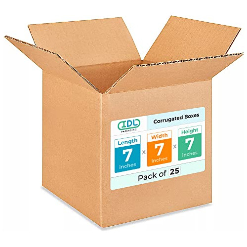 Cajas De Envío De Cartón Ondulado 7 L X 7 W X 7 H (pa...