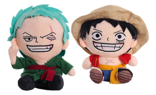 2pcs One Piece Luffy Zoro Peluche Muñeca Cumpleaño Regalo