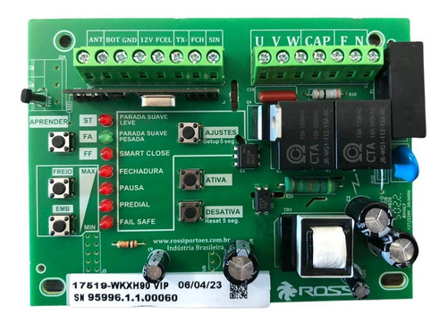 Central Placa Rossi Portão Eletrônico Motor Vip Wkxh90