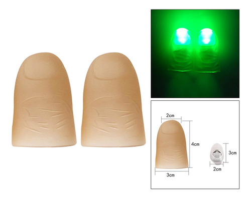 Luces De Dedo Trucos De Magia Luz De Pulgar Led Luz Verde