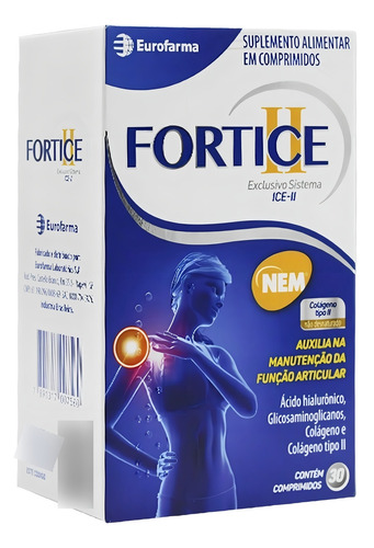 Fortice Colágeno Tipo Ii C/acido Hialurônico 30 Comp