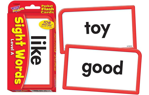 Trend Enterprises: Palabras A La Vista Nivel A Tarjetas Flas