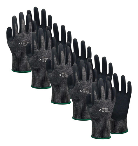 Pares De Guantes Anticorte Suaves, Mxgbc-010, 5 Pares, L, Ne