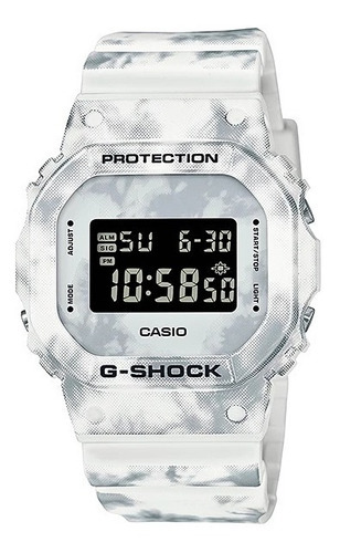 Reloj Casio G-shock Youth Frozen Forest Orig. Hombre E-watch Color De La Correa Blanco Color Del Bisel Blanco Color Del Fondo Negro