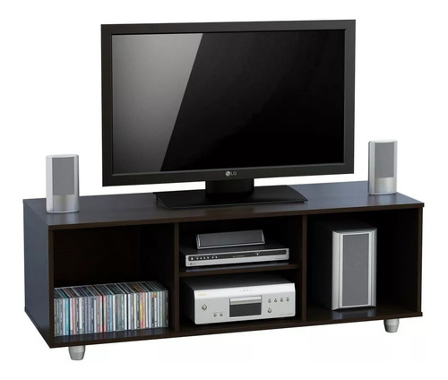 Mesa Rack Tv Lcd Led Mueble Modular Melamina Wengue Nogal