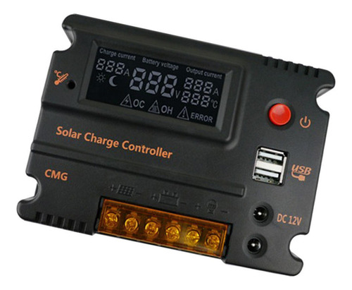 Controlador De Panel Solar 20a Pwm Regulador De Carga De Bat