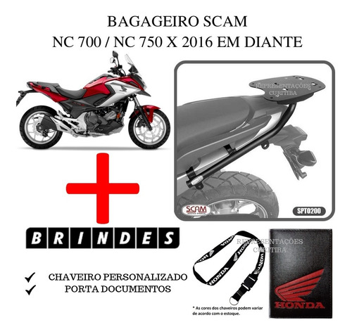 Suporte Bau Superior Bagageiro Honda Nc 750 X 2016 Em Diante