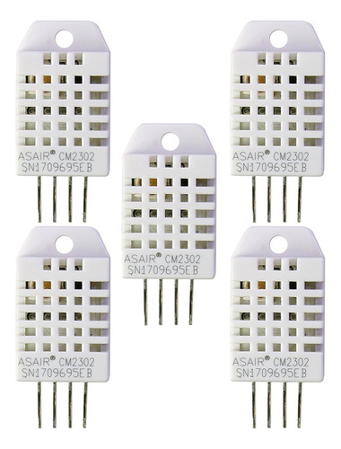 Kit 5 Sensores De Temperatura Y Humedad Dht22 Am2302 Arduino