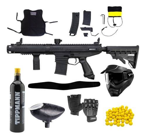 Marcadora Gotcha Tippmann Stormer Elite .68 Chaleco Xchws P