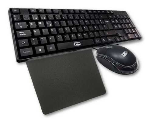 Combo Kit Usb Teclado Kgb204 + Mouse + Pad Mouse Gtc 