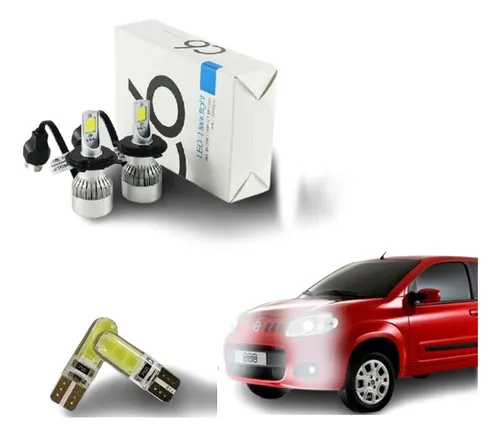 Kit Luces Led Cree H4 H1 O H3 Fiat Uno 16.000 Lms Envio 6c