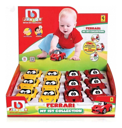 Autos Bburago Junior (+12m) Colección Mi Primer Ferrari Pack X2 Rojo & Amarillo