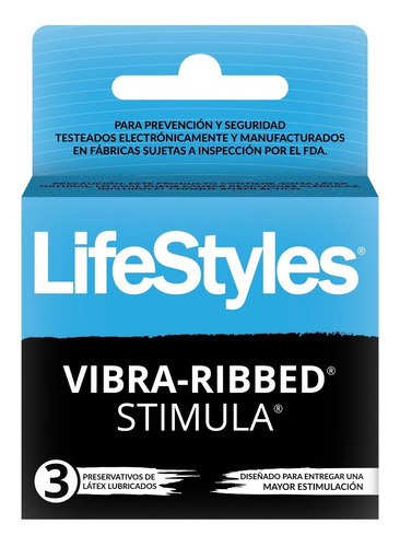 Lifestyles Stimula Vibra-ribbed 3 Unidades