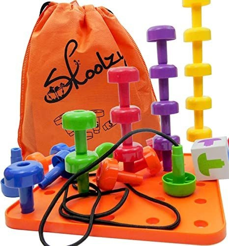 Skoolzy Plastic Peg Board Toddler Toys - Montessori Q7c6m