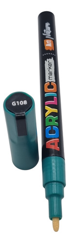 Marcador Acrilico - Acrylic Marker - Art Nature Punta Fina Color Verde - G108