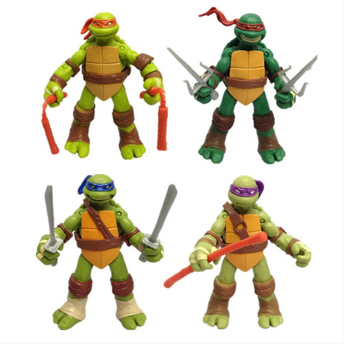 Tortugas Ninja Figura Acción 4 Donatello Raphael Leonardo 