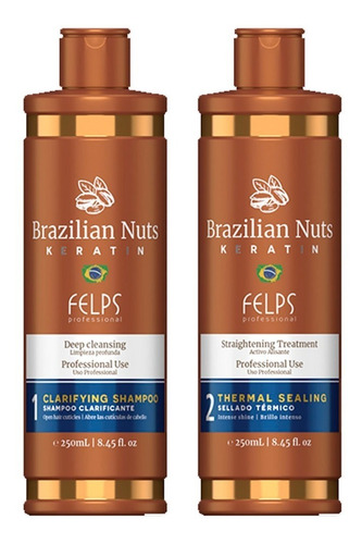 Alisado Brazilian Nuts Keratin Felps Professional 250 Ml