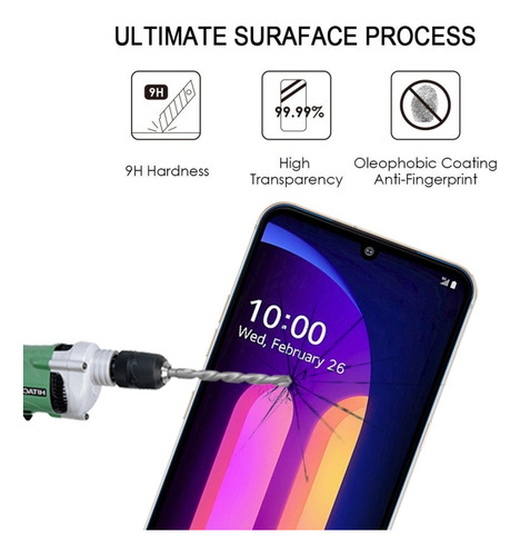 Sj Película De Vidrio De Pantalla Completa For LG V60 Thinq