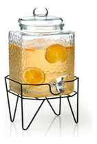 Comprar Dispensador De Bebidas De Vidrio 10 Litros + Base Metálico
