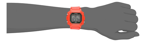 Reloj Casio Serie F108whc Digital Rojo Resistente Al Agua, 5