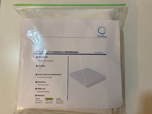 Imagen 3 de 6 de Cubre Colchón 1 1/2 Plaza 100% Impermeable Antibacterial