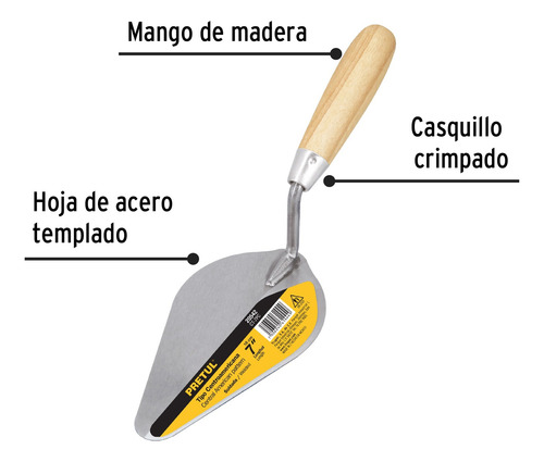 Cuchara Para Albañil 7 Pulgadas Tipo Centroamericana Pretul