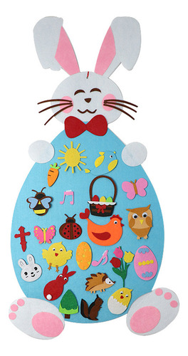 Decoración En U Con Diseño De Conejo De Pascua Para Niños, D
