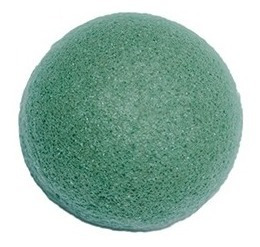Imagen 2 de 9 de Konjac Esponja Facial - Te Verde Pieles Secas - Sustentable
