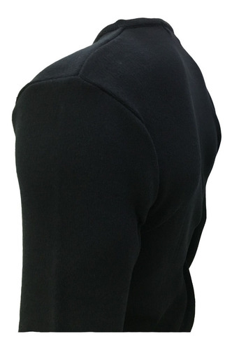 Suéter Negro Cuello V Hombre