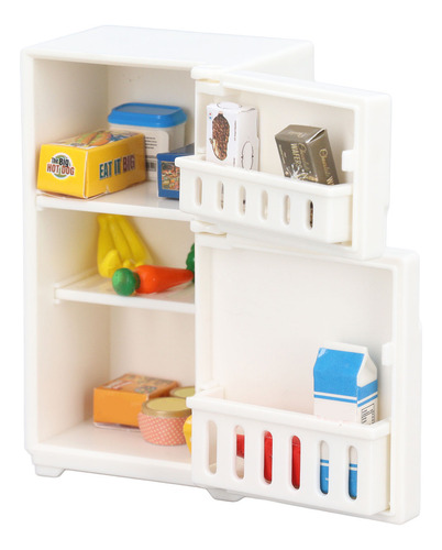 Refrigerador De Cocina Dollhouse 1:18 En Miniatura, Lindo Di