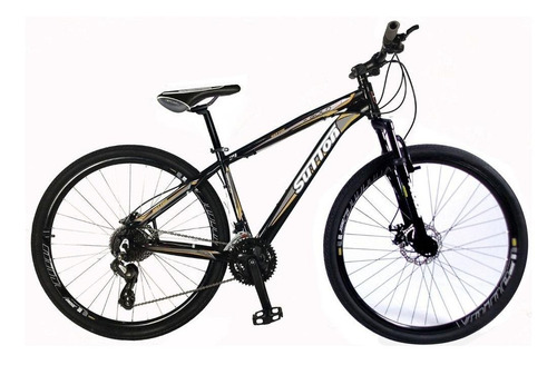 Mountain bike Sutton Gold aro 29 17" 24v freios de disco hidráulico câmbios Shimano Tourney TX50/51 Top Gr y Shimano Altus cor preto