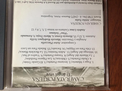 Camerata Porteña - El Angel Vive (Usado)