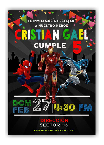 35 Invitaciones  De Ironman