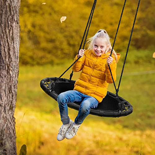 Sorbus Spinner Swing Columpio Redondo Para Niños Indoor Mat