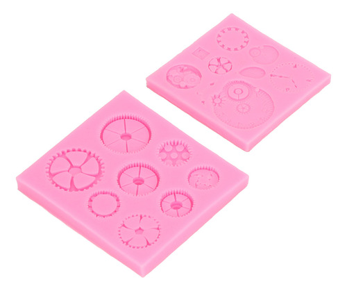 Molde Para Fondant Cogs, 2 Piezas, Gears Cake, De Silicona,