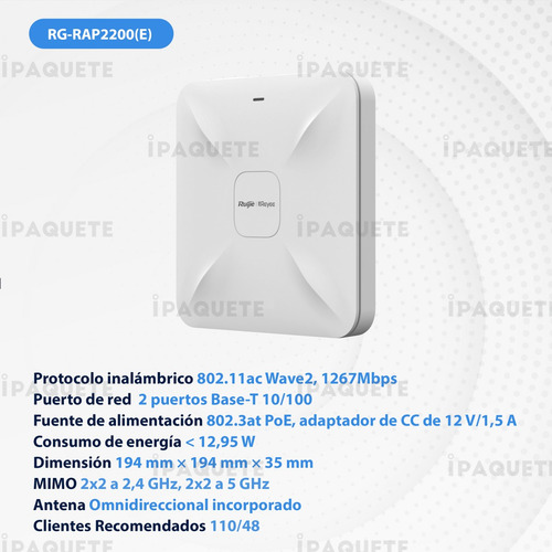 Kit Access Point Wifi + Switch N/a Gigabit 5 Puertos Ruijie