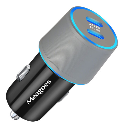 Meagoes - Cargador De Coche Usb C, Adaptador De Encendedor D