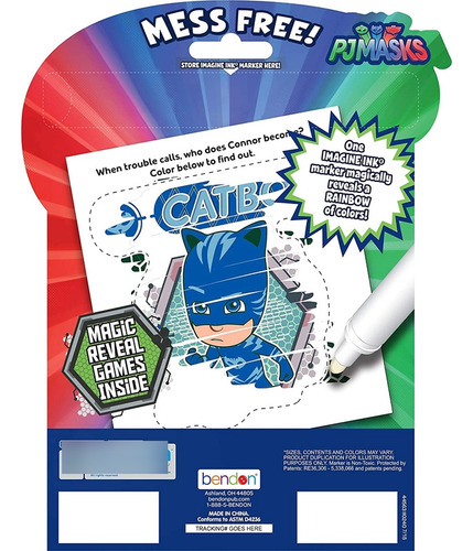 Bendon Pj Mask Imagine Ink Magic Ink Imágenes Y Libro De Ju