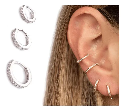 Arete Piercing Oreja Argolla Clicker Redondo MercadoLibre